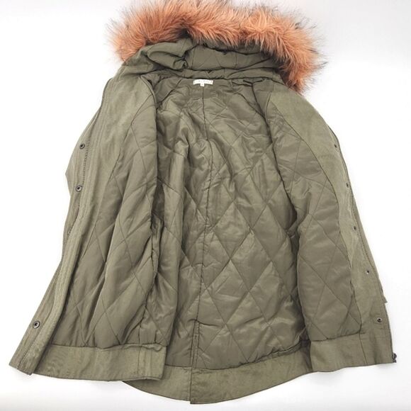 Willow & Clay Anorak Coat Parka Womens Medium Detachable Faux Fur Hood Winter - Picture 2 of 10